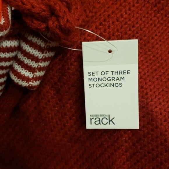 Nordstrom Monogram Christmas Stocking Pack of 3 - Picture 3 of 3